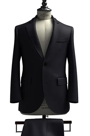 CANONICO MOHAIR ネイビー無地(103245)