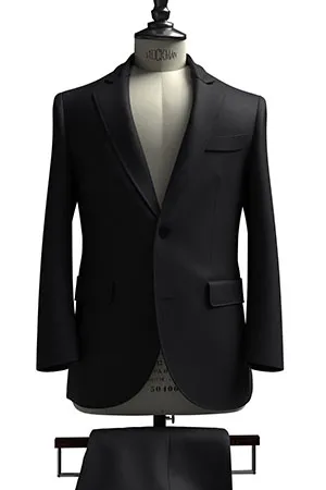 CANONICO Super110s ダークネイビーツイル(103253)