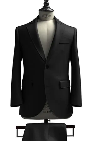 CANONICO FORMAL ブラック 無地(103278)