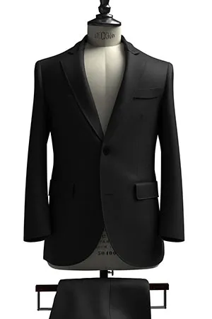 CANONICO FORMAL ブラック 無地(103279)